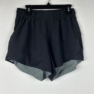 Lululemon reversible black gray shorts size 4 elasric waist